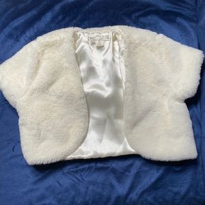 Knit works faux fur sweater girl size 10 new